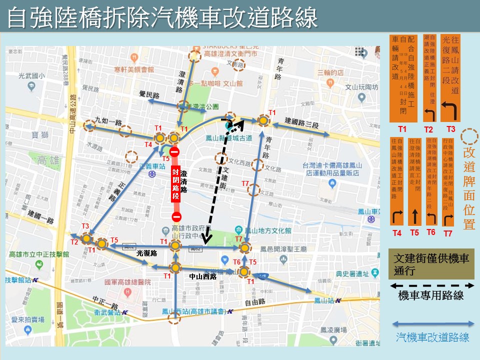 4月4日拆自強陸橋　汽機車如何走...