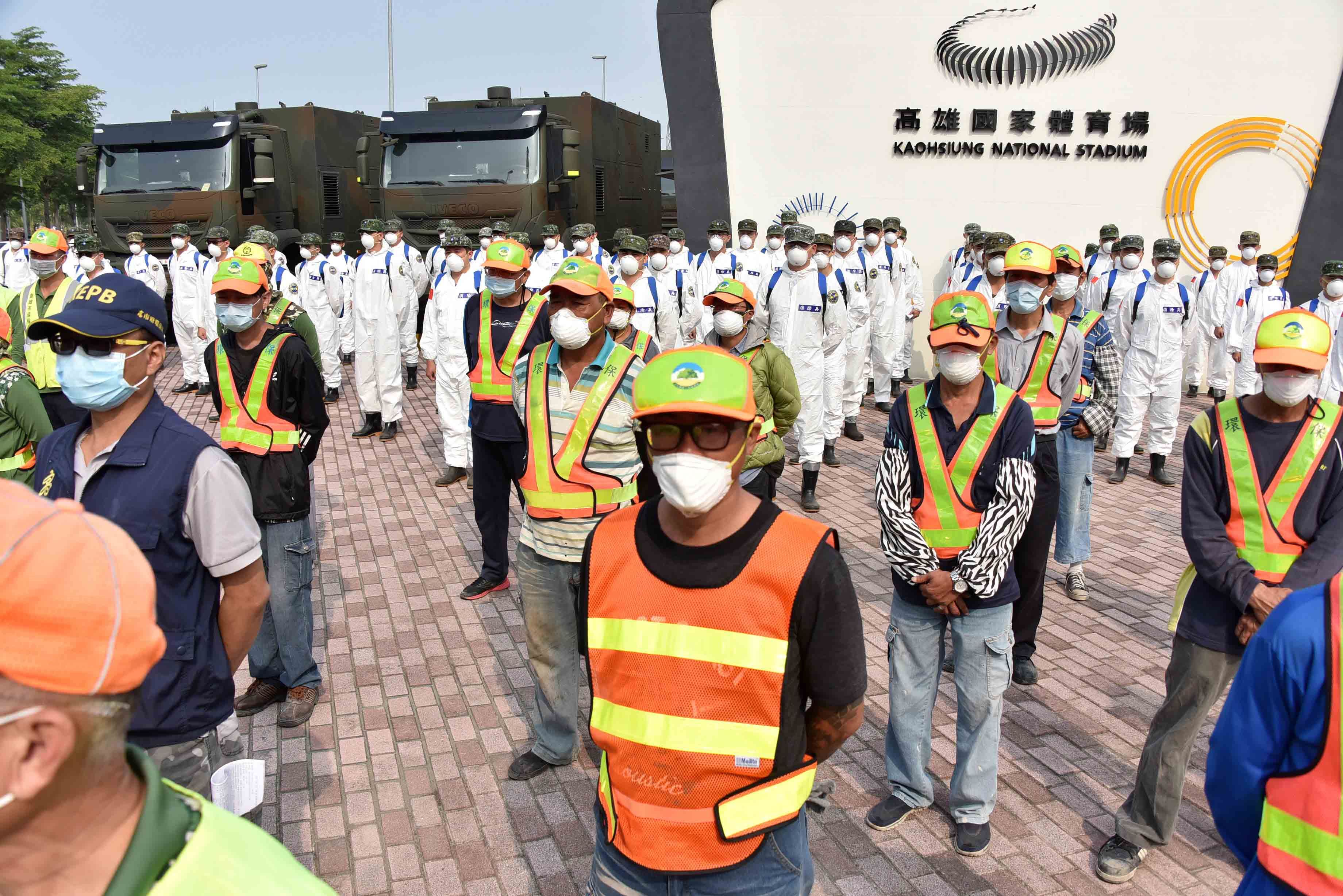 高雄軍民攜手消毒抗疫  韓國瑜慰問致謝意...