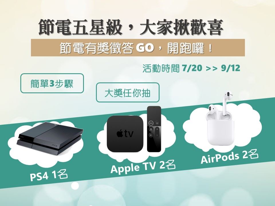 高市節電有獎徵答開跑  上網答題抽PS4等好禮...