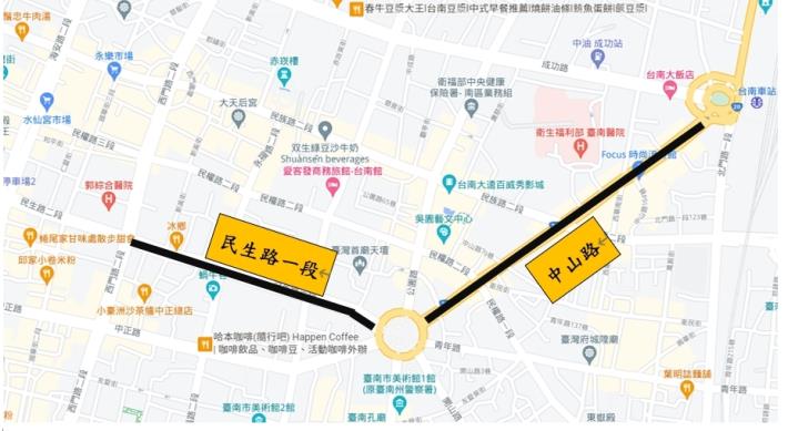 台南市重要觀光路線 民生路及中山路路平工程9月進場...