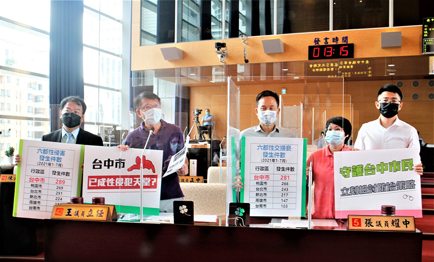 議員踢爆台中市性侵害件數六都第一  要求警察局立刻檢討...