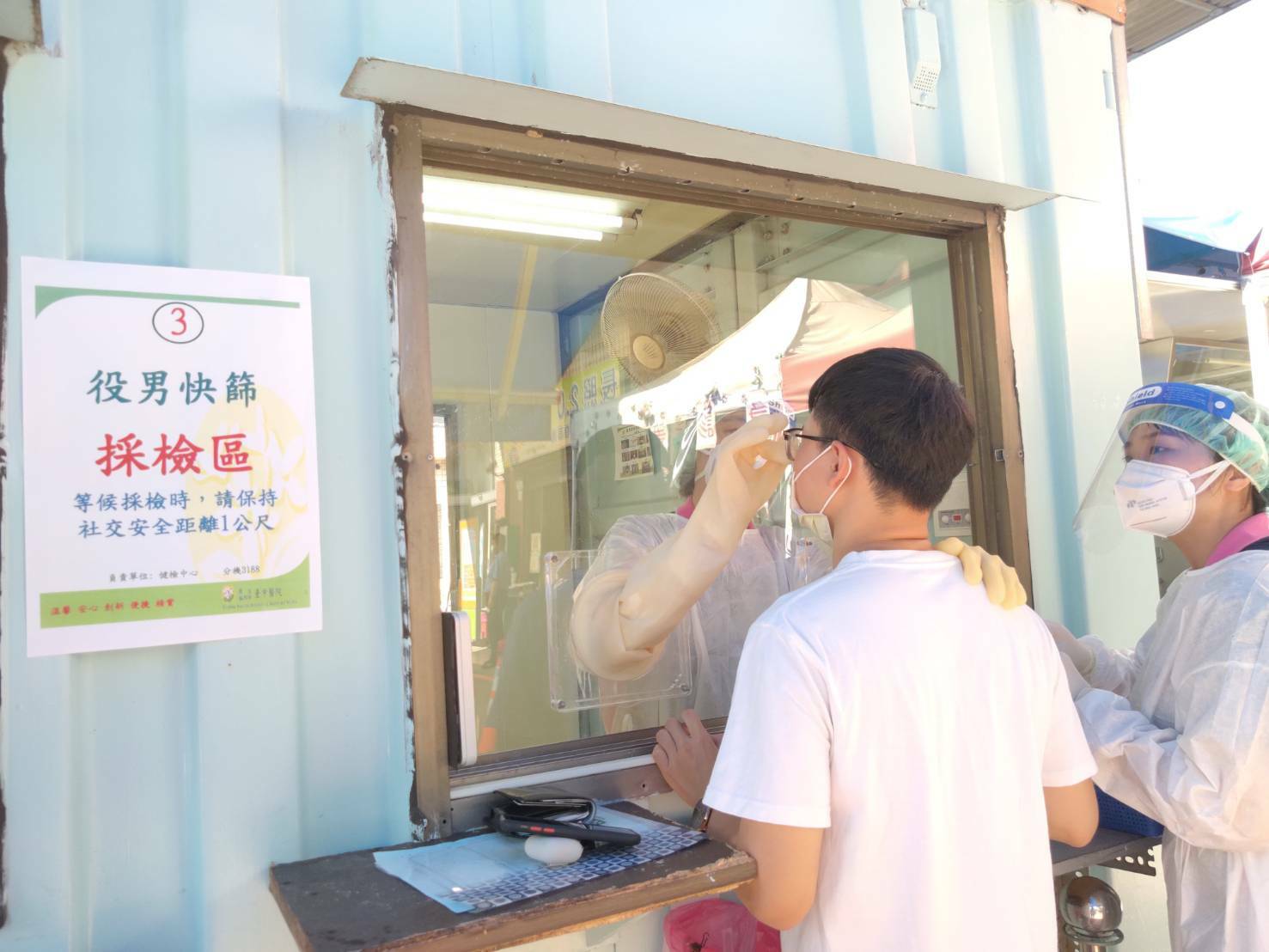 中市新兵入營公費快篩 各梯次順利進行...