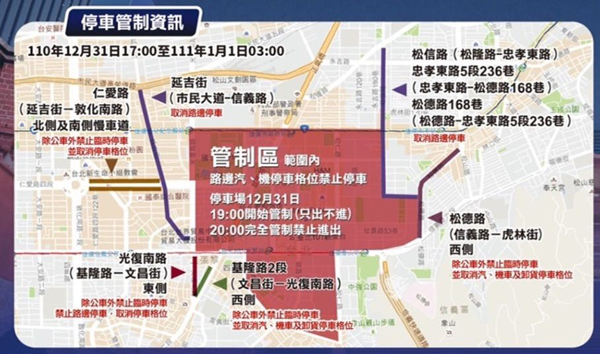 2022台北跨年晚會  交通管制措施出爐...