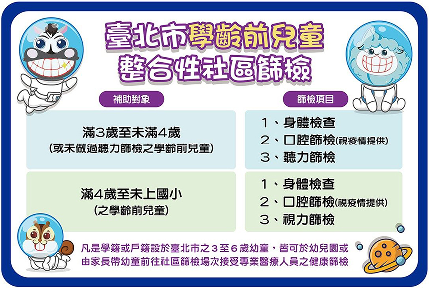 ​111年北市學齡前兒童健康篩檢  3月7日開跑...