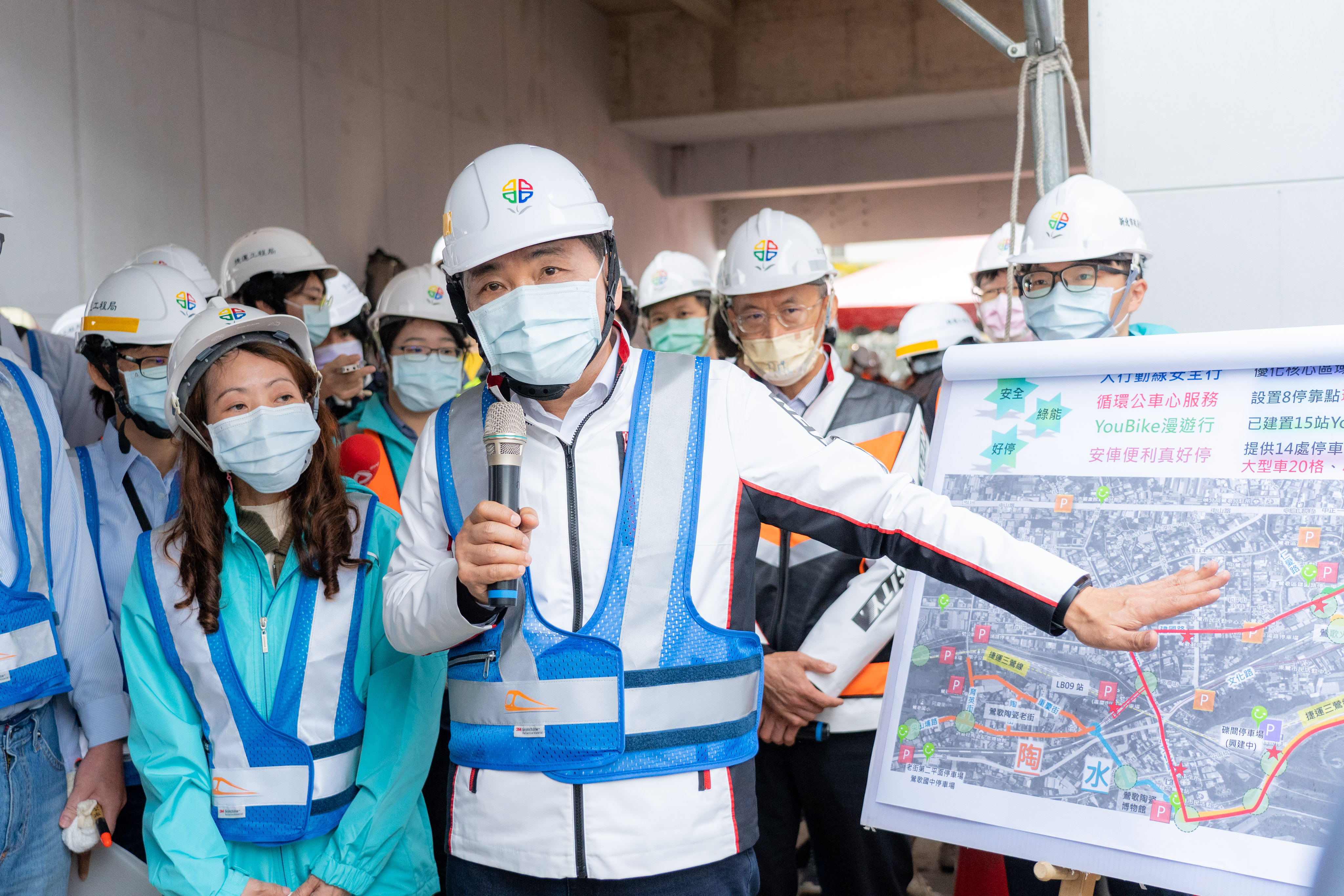 視察捷運三鶯線通廊空橋 侯友宜關心三鶯文創整合計畫推動...