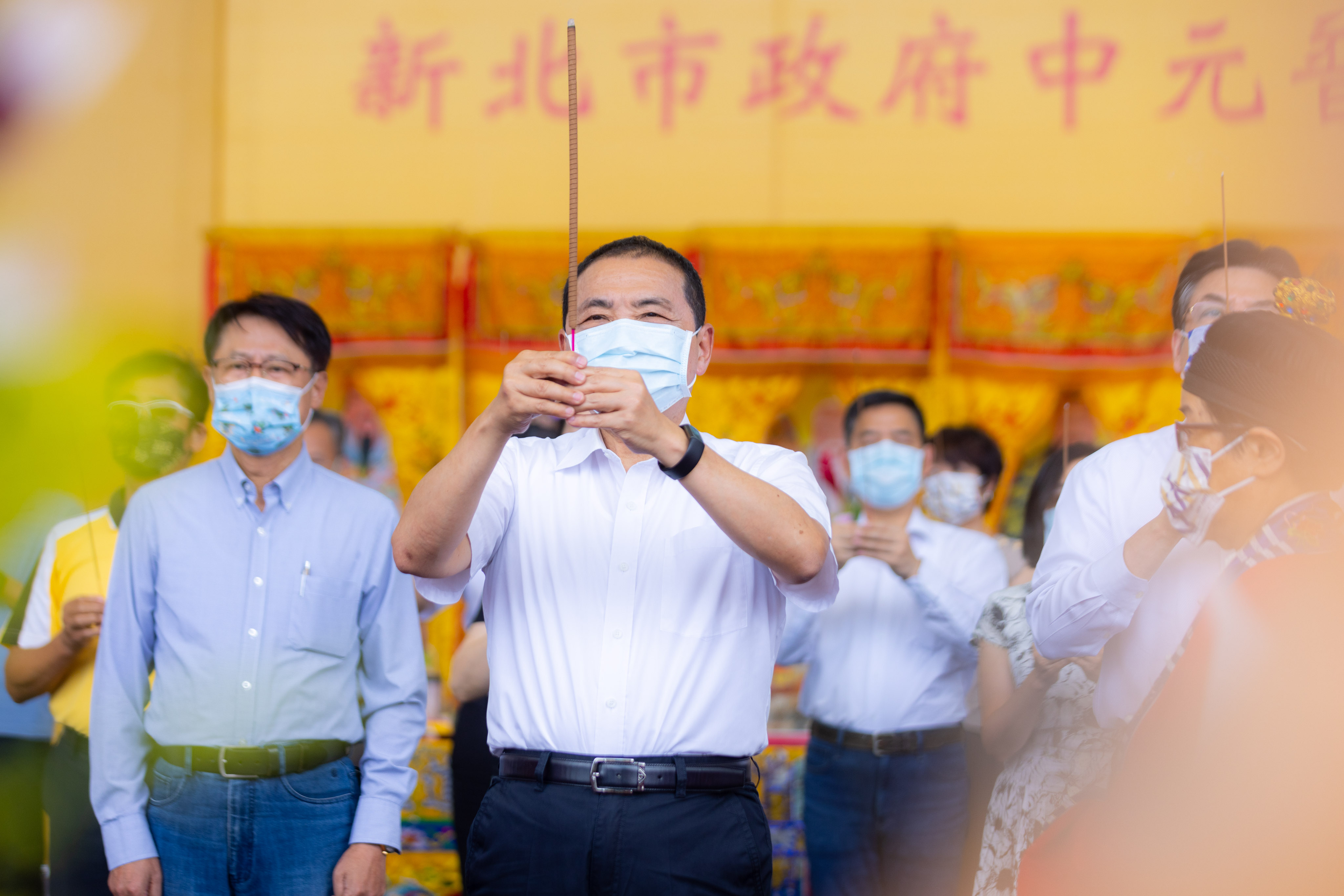 新北市府中元普渡祭典 侯友宜祈求國泰民安 疫情下降...