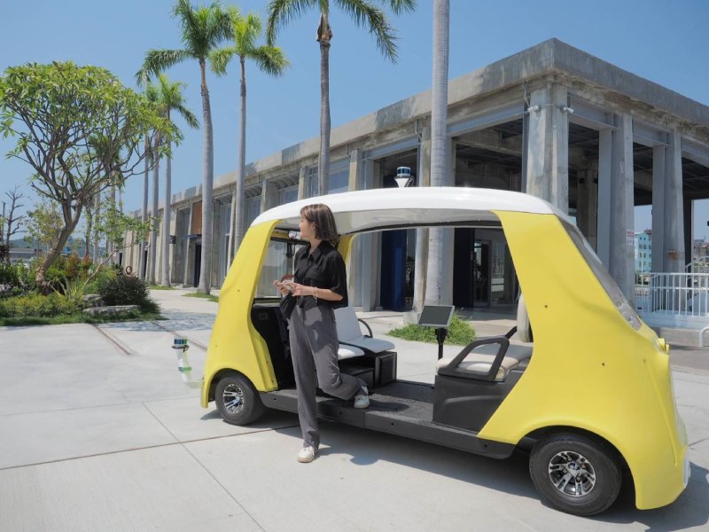 勤崴自駕車台灣設計展秀實力  設計中島展場運行接駁...
