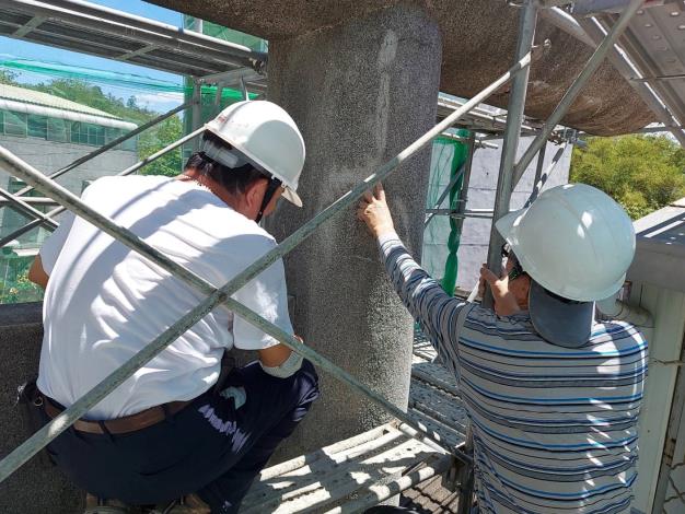 新化神社鳥居修復ing 虎頭埤重現歷史遺構...