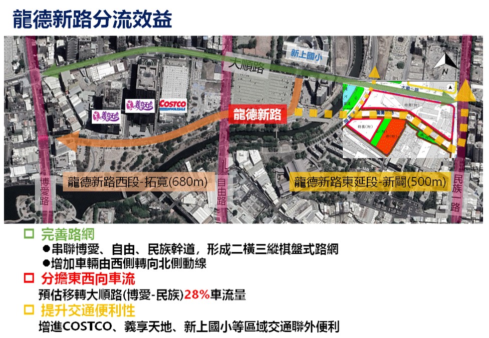 因應高雄環狀輕軌成圓  龍德新路分流效益即將完成