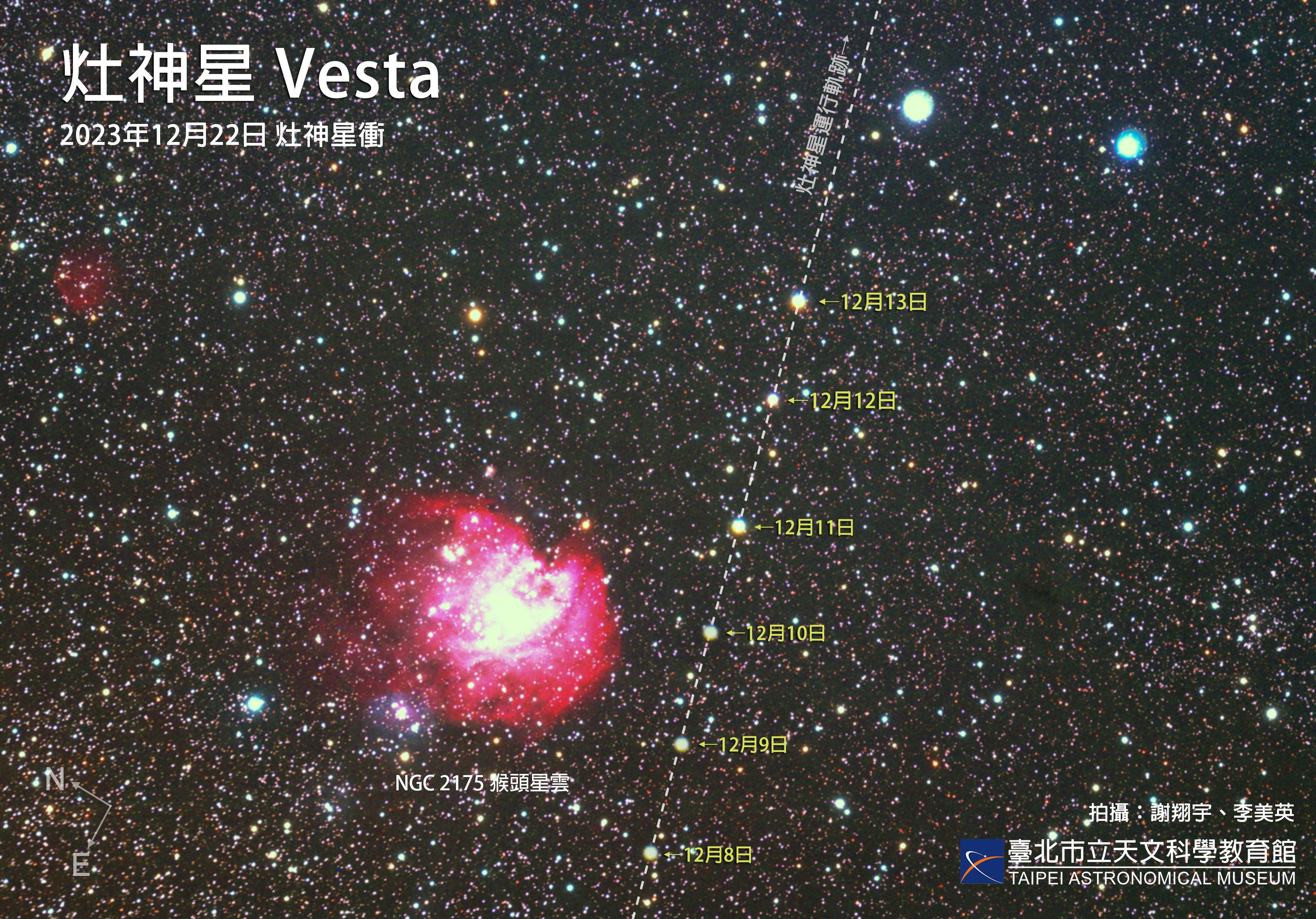 12月22日冬至  %E6逢太陽系最亮小行星：灶神星衝！...