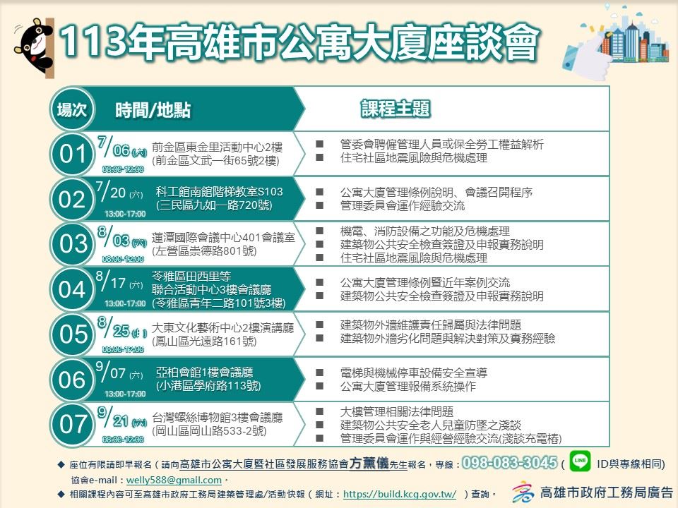 高雄市公寓大廈座談會  提昇大樓社區防災意識