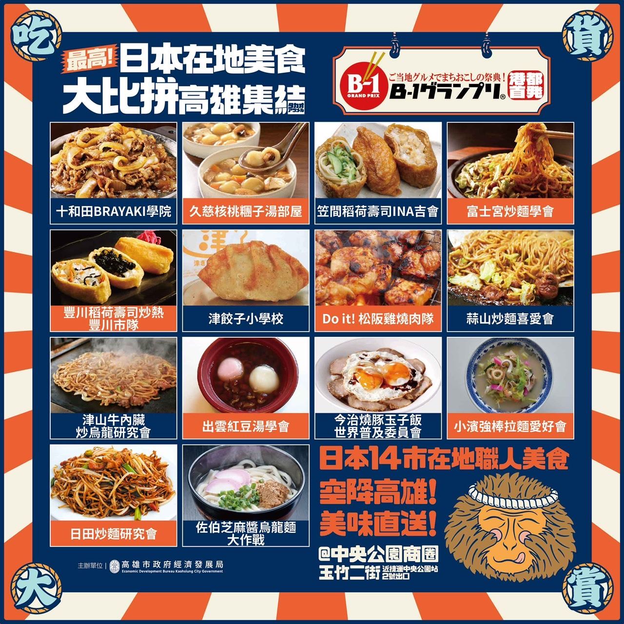 「高雄聖誕生活節」中央公園商圈道地美食直送   日本14市職人美食來台大比拼