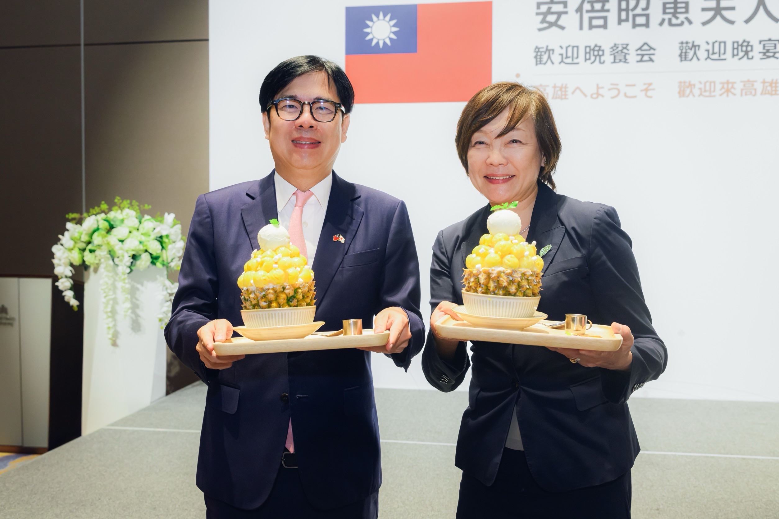 安倍晉三夫人再度訪問高雄  高市府持續推動台日交流 感念安倍前首相推銷台灣鳳梨