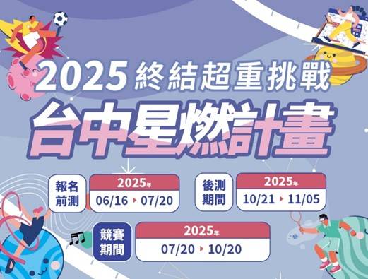 中市府號召市民一同甩油向前！「2025台中星燃計畫」3個月...