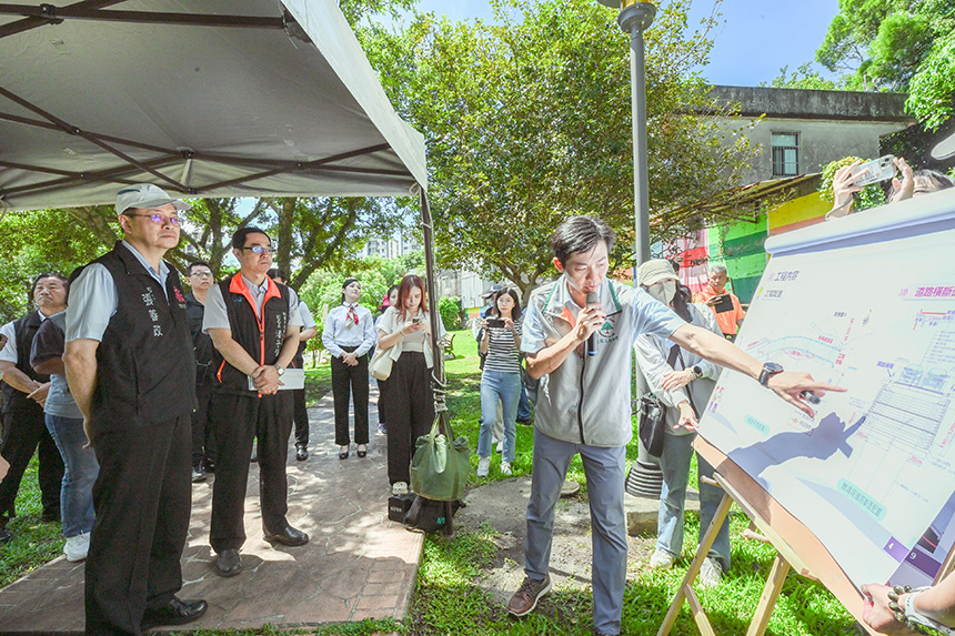張善政視察八德區新闢道路工程  盼打造安全便捷兼具環境...