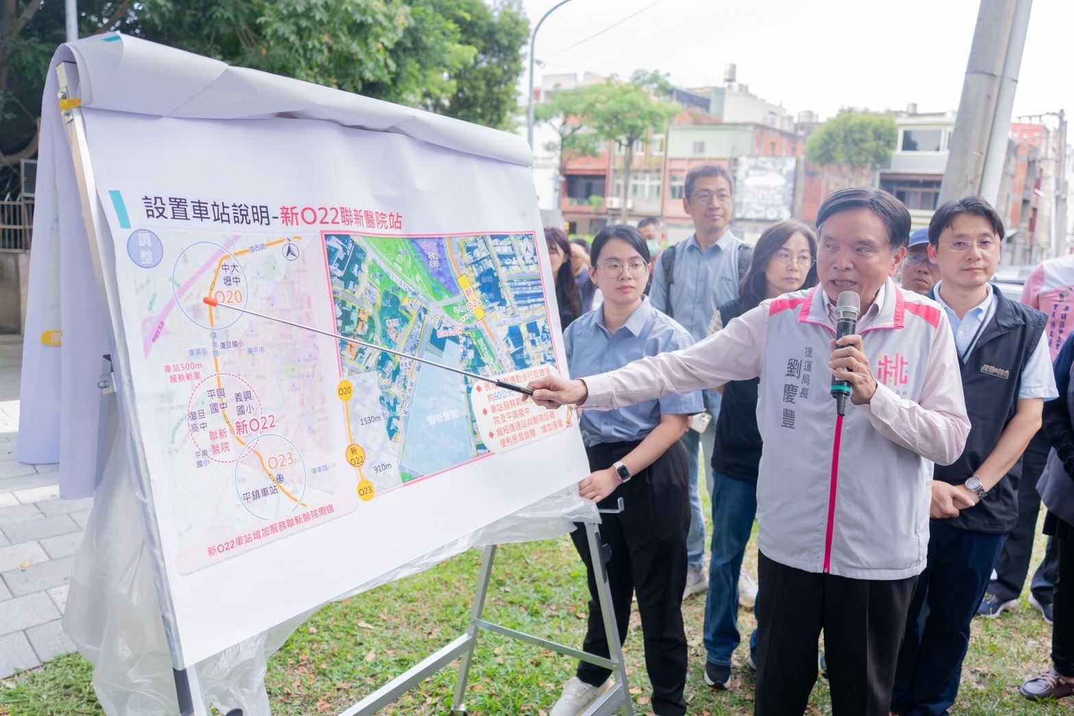 張市長拍板捷運橘線復旦國小增設O21站　復旦與環南路口（鄰近聯新醫院）設置O22站