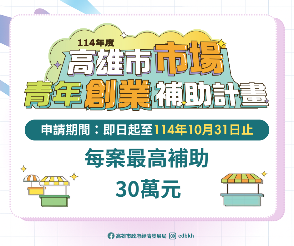 高雄市場青年創業補助起跑  助力攤商軟硬體全升級