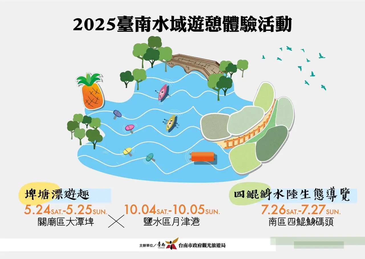 「2025臺南水域遊憩體驗活動」月津港登場   邀您一同來享受...