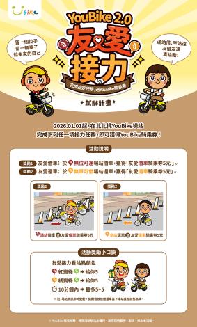 北北桃攜手試辦 YouBike「友愛接力」  2026元旦上路...