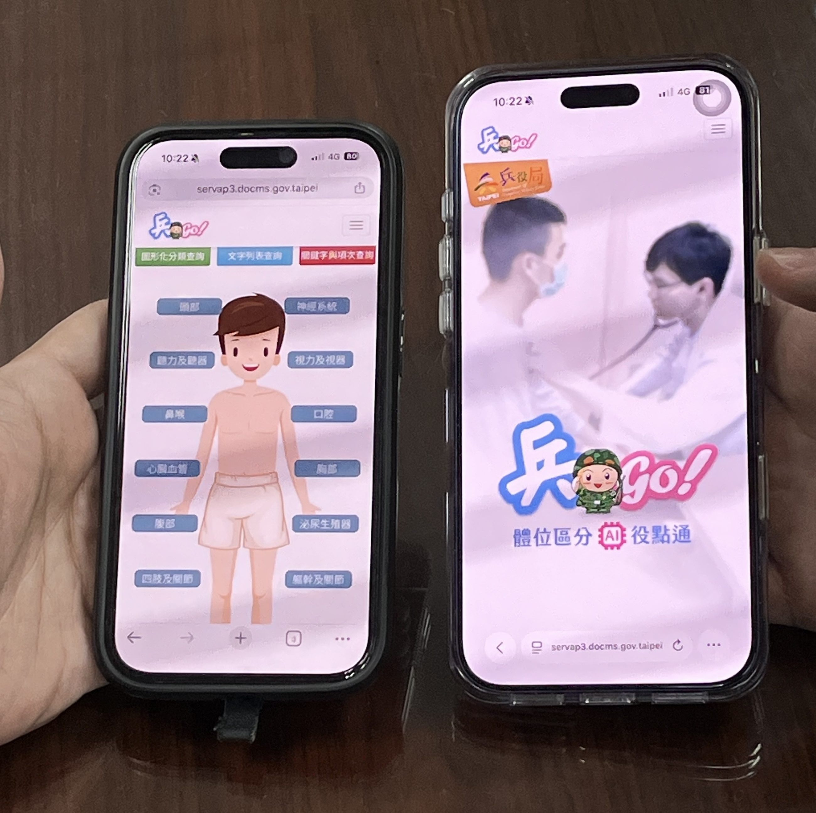 「兵GO！體位區分AI役點通」上線　兵役體位查詢再升級...