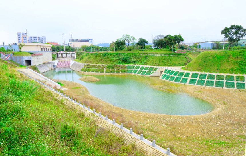 大仁滯洪池正式啟用  王明鉅：生態防洪兼具守護周邊產業...