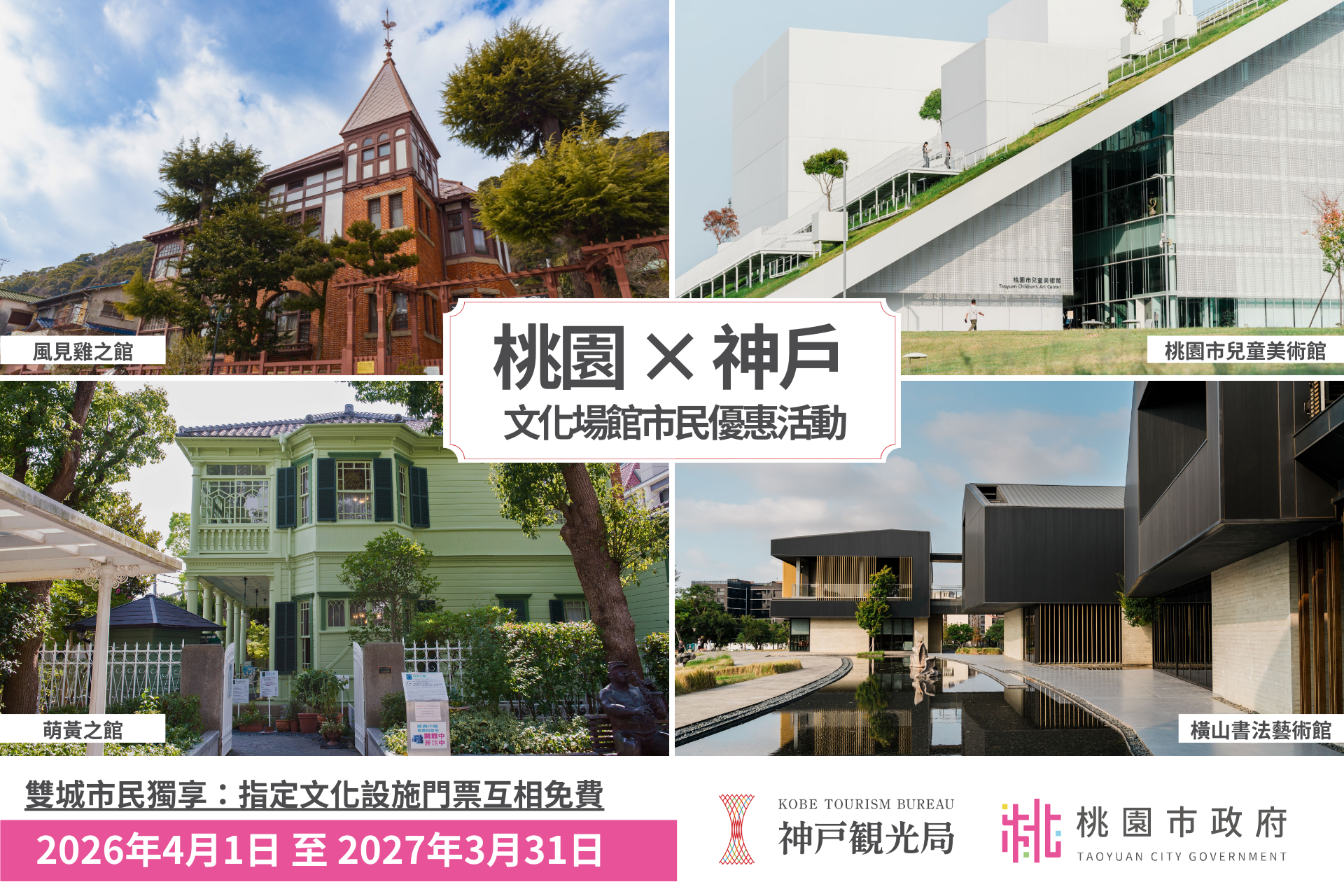 出示桃園市民卡就免費！日本神戶2大異人館優惠開放一年...