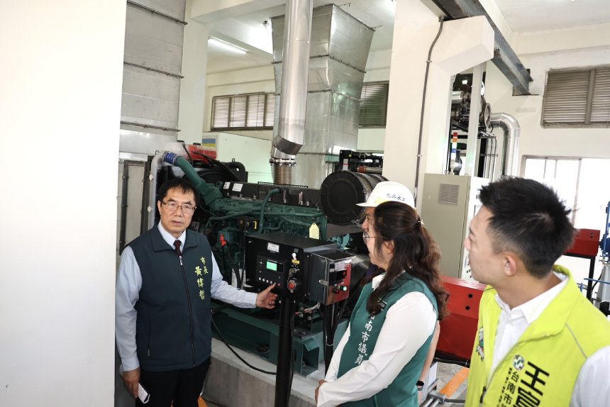 黃偉哲視察南興抽水站更新工程  確保汛期防洪無虞...