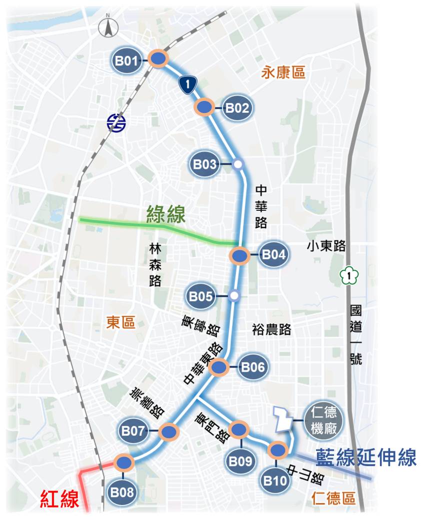 台南捷運第一期藍線基本設計通過中央審議  即將展開發包...