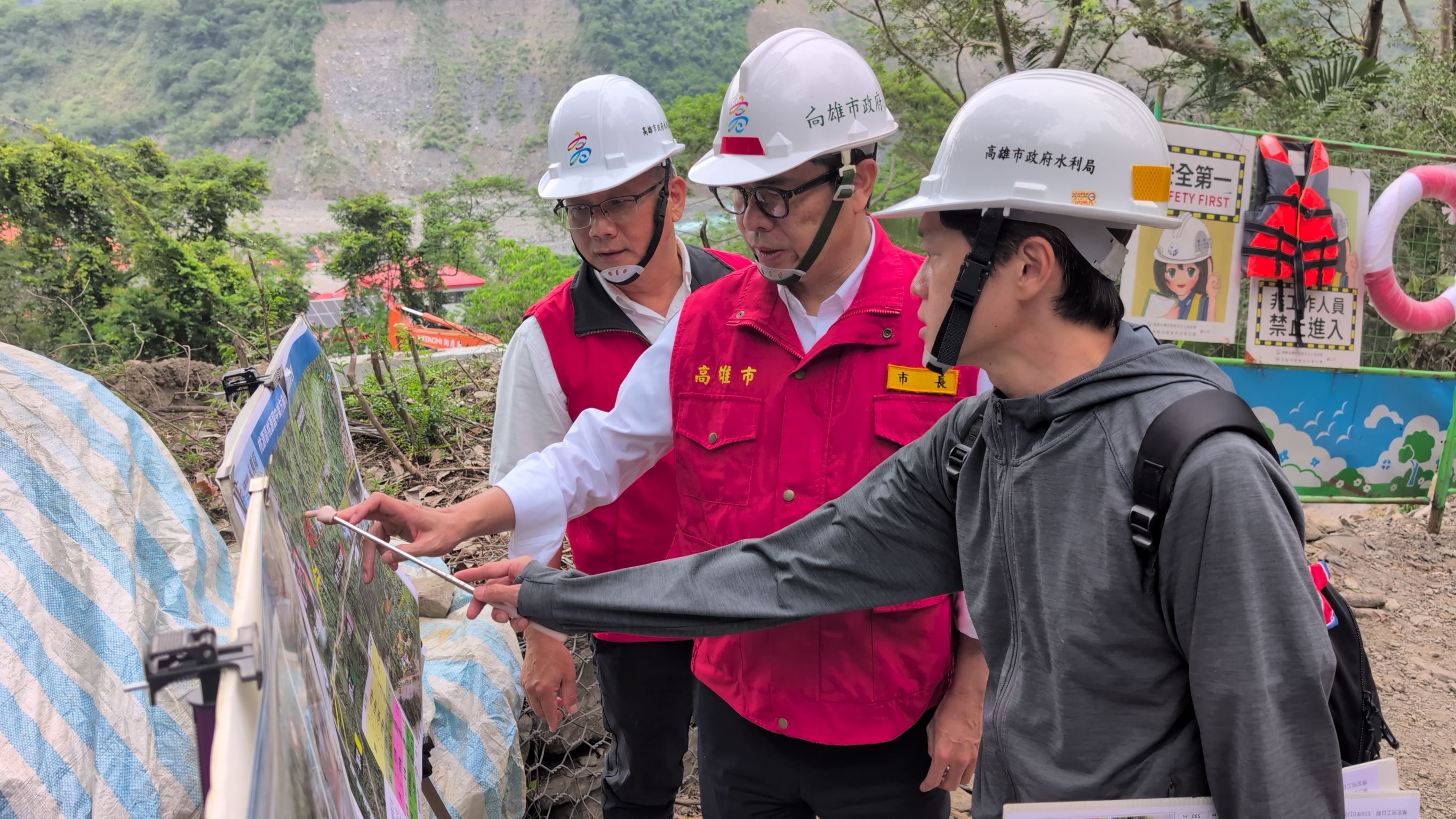 豪雨來襲前強化山區整備  陳其邁視察桃源區災後復建情形