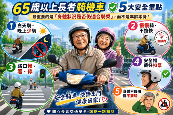 樂齡安心駕 新北籲高齡駕駛守住5大安全原則...