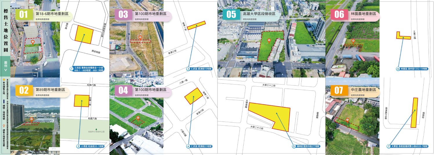 高市9筆優質建地標售  大學城、機場門戶、市區各具特色