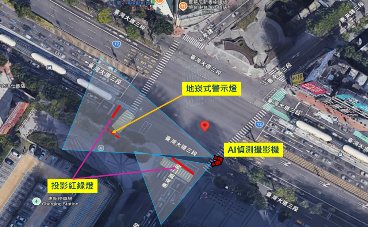 交通局導入智慧安全警示系統  新光遠百商圈月底啟用讓人車安心